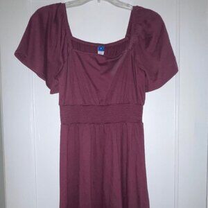 Old Navy Mauve Flutter Sleeve Dress